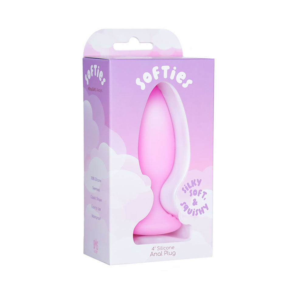 Softies Dual Layer Butt Plug 4 " Pink